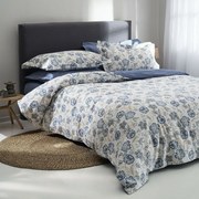 Σεντόνια Como-1 (Σετ 4τμχ) Blue Vesta Home Queen Size 240x270cm 100% Βαμβακοσατέν