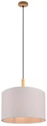 Φωτιστικό Οροφής Korba 301200101 1xE27 60W Φ40cm 150cm Natural-White Trio Lighting Ξύλο