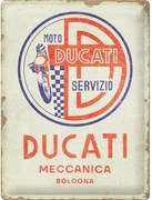 Μεταλλική πινακίδα Ducati - Moto Servizio Meccanica