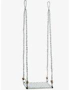 Κρεμαστή Κούνια  SWING Ασημί Nylon/ Γιούτα / Μέταλλο MAX 100 kg 50x36x160 cm Madam Stoltz