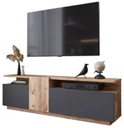 Έπιπλο τηλεόρασης Elana pakoworld sonoma-ανθρακί 150x29.5x46.3εκ (1 τεμάχια)