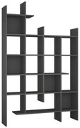 Βιβλιοθήκη Manco σε ανθρακί απόχρωση 122x25.5x188εκ 122x25.5x188 εκ.