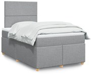 ΚΡΕΒΑΤΙ BOXSPRING ΜΕ ΣΤΡΩΜΑ ΑΝΟΙΧΤΟ ΓΚΡΙ 120X200 ΕΚ. ΥΦΑΣΜΑΤΙΝΟ 3291240