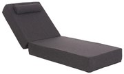 ΜΑΞΙΛΑΡΙ ΞΑΠΛΩΣΤΡΑΣ KIHEI HM21094.03 OLEFIN ΣΚΟΥΡΟ ΓΚΡΙ ΜΕ FOAM 198x70x20Υεκ (1 Τεμμάχια)