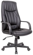 WOODWELL ΕΟ561,1BF1410 Πολυθρόνα Γραφείου Διευθυντή Pu Μαύρο 61x68x106/116cm ΕΟ561,1