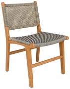 Intrahome Καρέκλα Darien Intrahome σκελετός teak ξύλο σε φυσική απόχρωση και κρεμ-μαύρο pe σχοινί 52x62x86εκ | SKU: INTRAPA-444111115