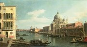 Αναπαραγωγή View of the Grand Canal: Santa Maria della Salute and the Dogana, (1697-1768) Canaletto