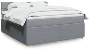 ΚΡΕΒΑΤΙ BOXSPRING ΜΕ ΣΤΡΩΜΑ ΑΝΟΙΧΤΟ ΓΚΡΙ 180X200 ΕΚ. ΥΦΑΣΜΑΤΙΝΟ 3287535