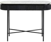 Κονσόλα Glenn Μάρμαρο Λευκό  100x32x80εκ - Μαύρο