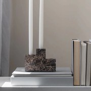 Κηροπήγιο STEP Trio Καφέ Μάρμαρο W4 x L16,5 x H12 cm METTE DITMER