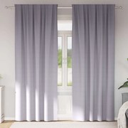 vidaXL Κουρτίνες 2 pcs Μεταλλικό Γκρι 260 x 140 εκ. Πολυεστέρας