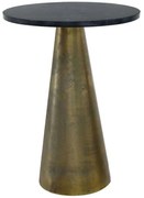 Τραπεζάκι Βοηθητικό Cono 04-0884 Φ36x51cm Antique Brass-Black