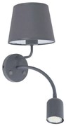 Φωτιστικό Τοίχου - Απλίκα Maja 2536 40x50cm 1xΕ27 15W &amp; 1xG10 10W Grey TK Lighting