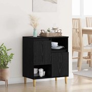 vidaXL Πλαϊνό γραφείο Μαύρη δρυς 35 x 60 x 70 εκ Επεξεργασμένο ξύλο