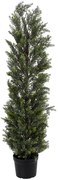 Τεχνητό Δέντρο Lemon Cypress 20152 150cm Brown-Green Globostar Polyethylene,Wood