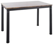 STÓŁ DAMAR ORZECH VINTAGE/CZARNY MAT 110X70 DIOMMI-80-3564