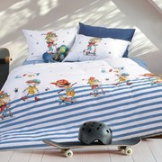 Σεντόνια Παιδικά In The City (Σετ 3τμχ) White-Blue Nef-Nef Homeware Μονό 170x260cm 100% Βαμβάκι