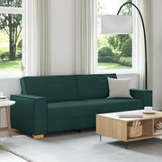 vidaXL καναπές τριών θέσεων  σε σκούρο πράσινο 180 εκ. από ύφασμα