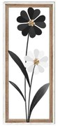 Διακοσμητικό Τοίχου Flower 125-222-349 30,5x3x71,1cm Black-White Metal,Wood
