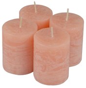 Κεριά (Σετ 4τμχ) L-C Rustique Powder Pink 6BPC128RP