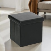 Σκαμπό Με Αποθηκευτικό Χώρο (38x38x38) A-S Fold Black 121266A