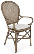 Καρέκλα Με Μπράτσα Edelina Καφέ 55x62x96εκ. - Μπεζ