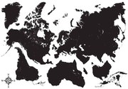 Διακοσμητικά αυτοκόλλητα τοίχου Black Map Ango