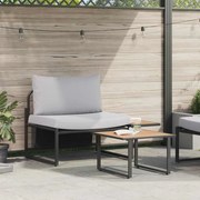 vidaXL Σετ Καναπέ Κήπου 2 pcs Ανοιχτό γκρι Ατσάλι