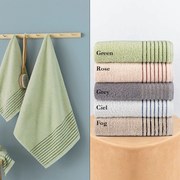 Πετσέτες Ser (Σετ 3τμχ) Grey Palamaiki Σετ Πετσέτες 70x140cm 100% Βαμβάκι