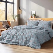 Beauty Home Σετ πάπλωμα υπέρδιπλο Art 12211 Emerald 100% Βαμβακοσατέν 300tc 220x240 Σιέλ