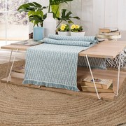 Τραβέρσα Giardino 05 Blue Teoran 45X180 Cotton-Polyester