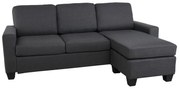 WOODWELL Ε9585,1PORTLAND-W Καναπές Σαλονιού - Καθιστικού, Γωνία Αναστρέψιμη Ύφασμα Σκούρο Γκρι 203x140x85cm H.88cm Ε9585,1