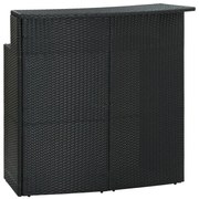 Τραπέζι Μπαρ Κήπου Μαύρο 120x55x110 εκ. από Συνθετικό Ρατάν 313468