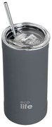 Ecolife Θερμός - Ποτήρι Για Καφέ Ανοξείδωτο 500ml Γκρι 33-BO-4127