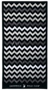 Πετσέτα Θαλάσσης 4007 Black-Grey Greenwich Polo Club Θαλάσσης 90x180cm 100% Βαμβάκι