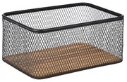 Καλάθι Αποθήκευσης (24x16.5x11) Estia Wired Μαύρο 02-27674