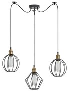 Φωτιστικό Οροφής  SE21-BR-10-BL3-GR12 MAGNUM FLEX Bronze Metal Pendant Black Metal Grid+ - 51W - 100W - 77-8969