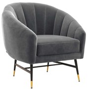 BRITNEY leisure armchair gray / black / gold DIOMMI V-CH-BRITNEY-FOT-POPIELATY DIOMMI-60-20458