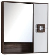 GLORIA HOTEL - ΚΑΘΡΕΠΤΗΣ PVC 80x13x80h cm - WENGE WHITE_ 44-2130