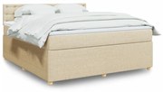 ΚΡΕΒΑΤΙ BOXSPRING ΜΕ ΣΤΡΩΜΑ ΚΡΕΜ 180X200 ΕΚ. ΥΦΑΣΜΑΤΙΝΟ 3289854