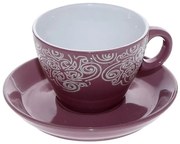 Φλυτζάνι Καφέ 330ml + Πιατάκι Espiel Vienna Bordeaux HUN118K6