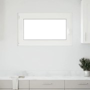vidaXL Παράθυρο Υπογείου "RISOR" 100x70 εκ. Ανακλινόμενο & Περιστρεφόμενο DIN Αριστερά Λευκό