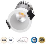 Χωνευτό Σποτ Downlight LED TrimLess 5W Λευκό-Φυσικό 4500K MICRO-S 60236 Globostar-60236-Λευκό 60236