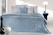 Σετ 2τμχ Κουβέρτα Υπέρδιπλη Velour Fleece 220x240εκ. Με Διακοσμητική Μαξιλαροθήκη Smoothie Blue Guy Laroche
