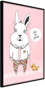 Αφίσα - Friendly Bunny - 30x45 - Μαύρο - Χωρίς πασπαρτού