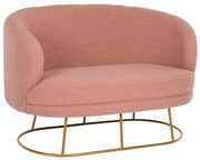 Καναπές Διθέσιος ARIEN Ύφασμα Μπουκλέ Σάπιο Μήλο με Χρυσή Βάση 130x75x85Υεκ. 130x75x85 εκ.