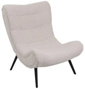 Πολυθρόνα-μπερζέρα Silla μπουκλέ ύφασμα σε μπεζ απόχρωση 97x80x100εκ 97x80x100 εκ.