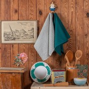 Πετσέτες Κουζίνας Carrot (Σετ 2τμχ) Teal Melinen 45x65cm 100% Βαμβάκι