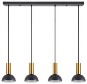 Φωτιστικό Οροφής - Ράγα Adept Tube 77-8651 85x15x300cm 4xE27 60W Black-Gold Homelighting