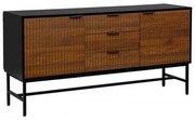 ΚΟΜΟΤΑ-ΜΠΟΥΦΕΣ Fylliana FL2405 ΜΑΥΡΟ-GREY OAK ΧΡΩΜΑ 150x40x75εκ 0016-225-050